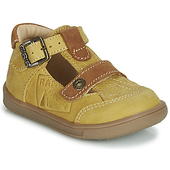 Topánky Chlapec Sandále GBB AREZO Žltá horčicová