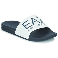 Topánky športové šľapky Emporio Armani EA7 SEA WORLD VISIBILITY SLIPPER Biela / Námornícka modrá
