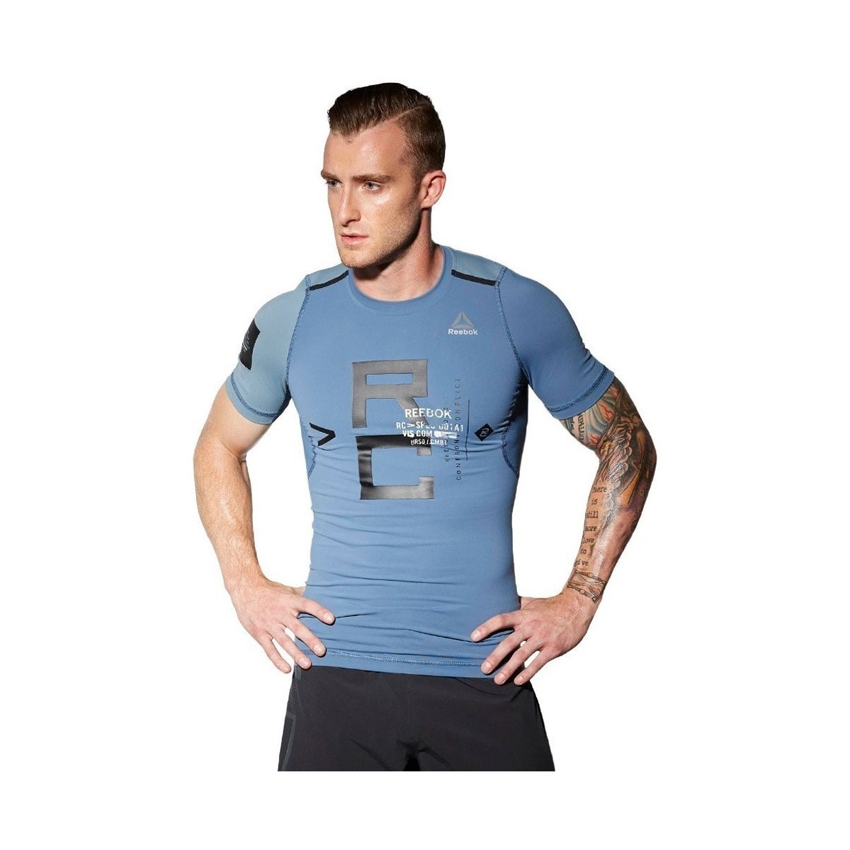 Oblečenie Muž Tričká s krátkym rukávom Reebok Sport Combat Rash Guard Modrá